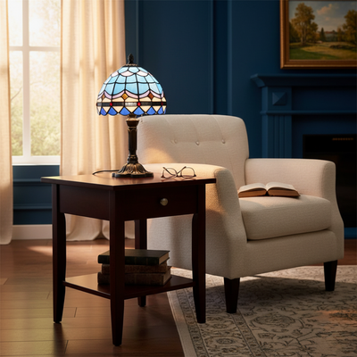 Lampe LED baroque rétro dorée