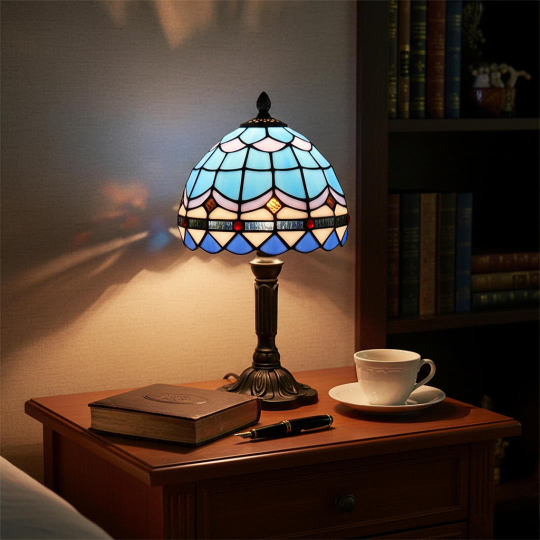 Lampe LED baroque rétro dorée